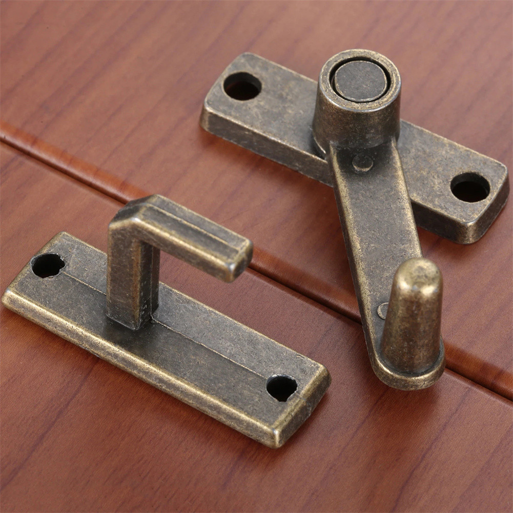 Security Chain Door - 1set Bronze Sliding Window Door Lock