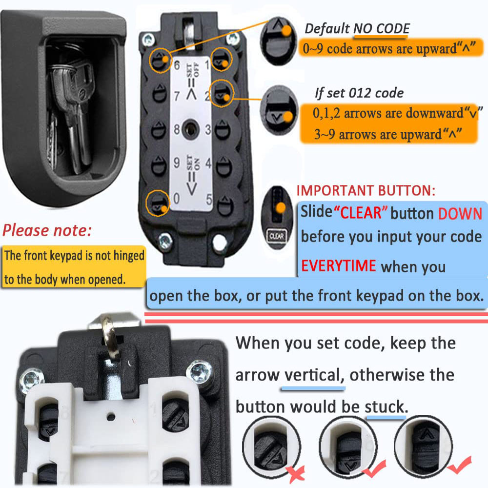 Key Lock Box Wall Mounted Push - Lockbox Key Secure recension och pris
