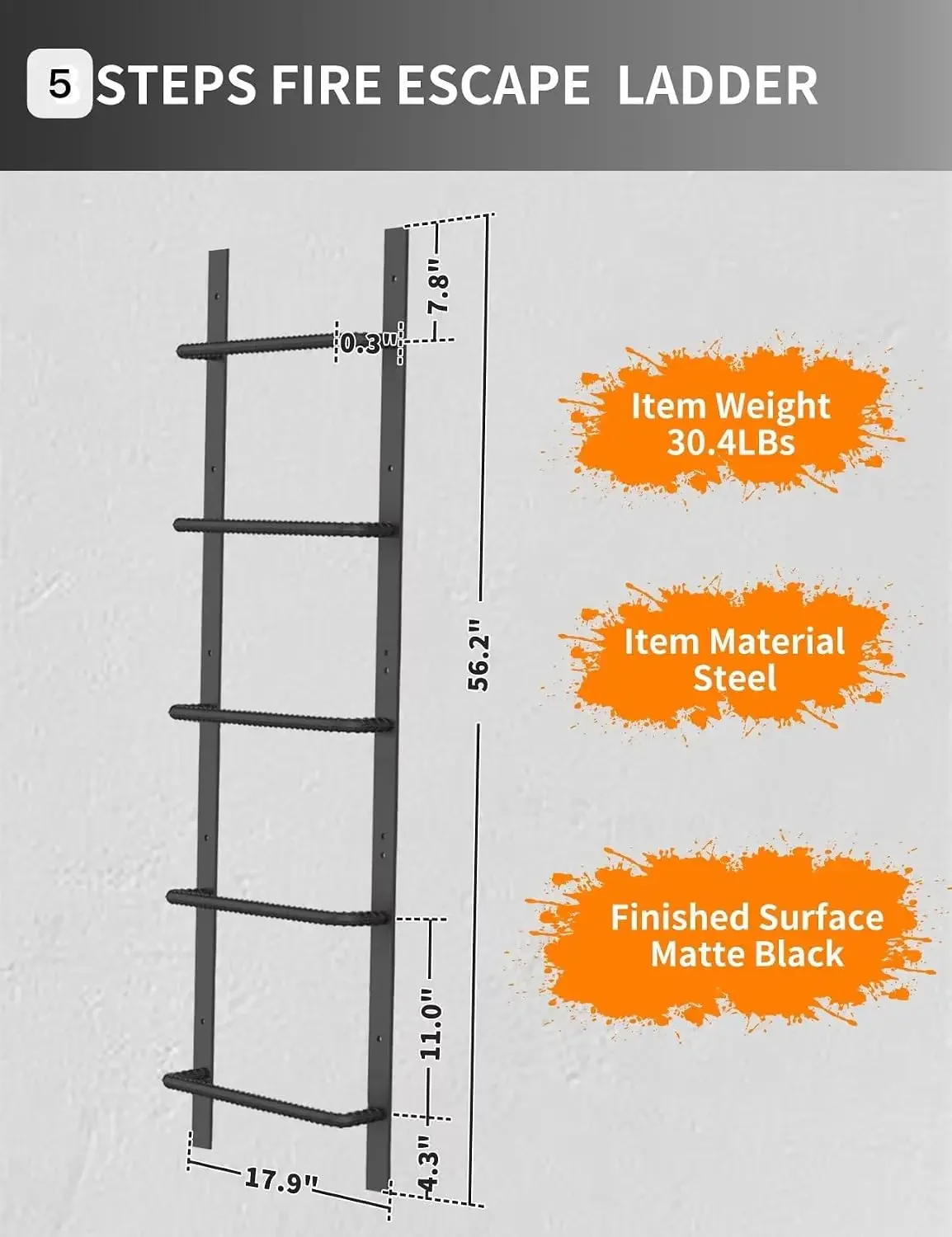 5-Rung Window Well Ladder, Hea - Fire Escape Ladder recension och pris