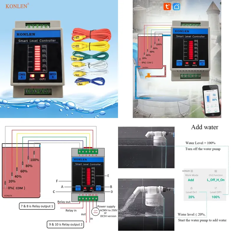 KONLEN Water Level Sensor WIFI - Water Alarm Sensor recension och pris