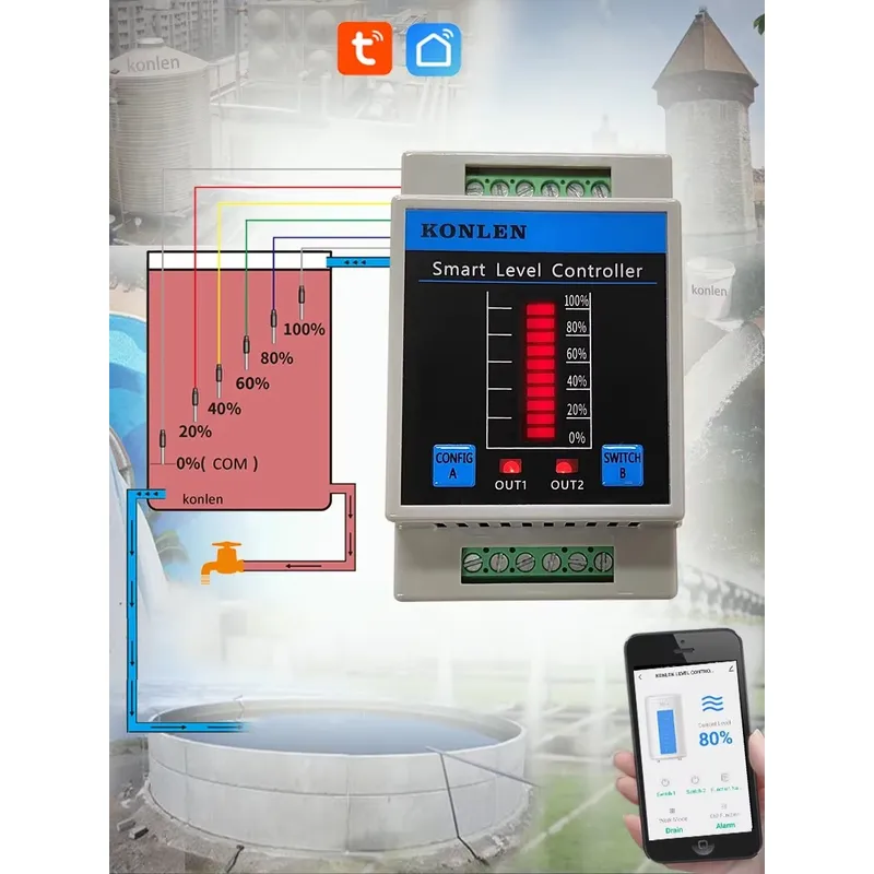 KONLEN Water Level Sensor WIFI - Water Alarm Sensor recension och pris