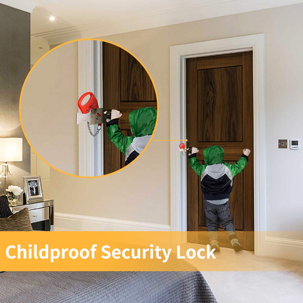 KAK Portable Door Lock Keyless - Security Chain Door recension och pris