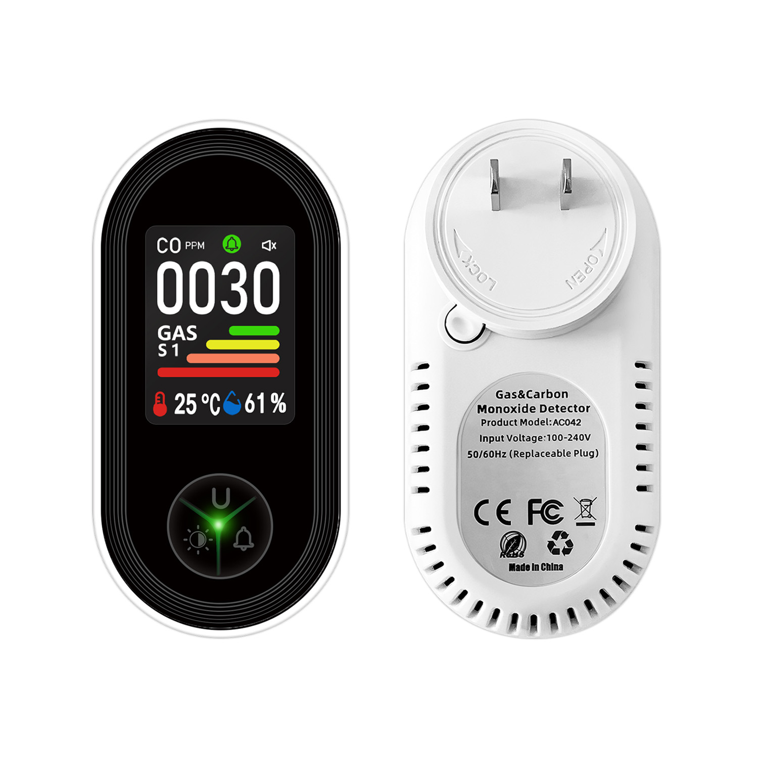 OEM Plug in 4-in-1 Co Detector - Co Detector Plug recension och pris