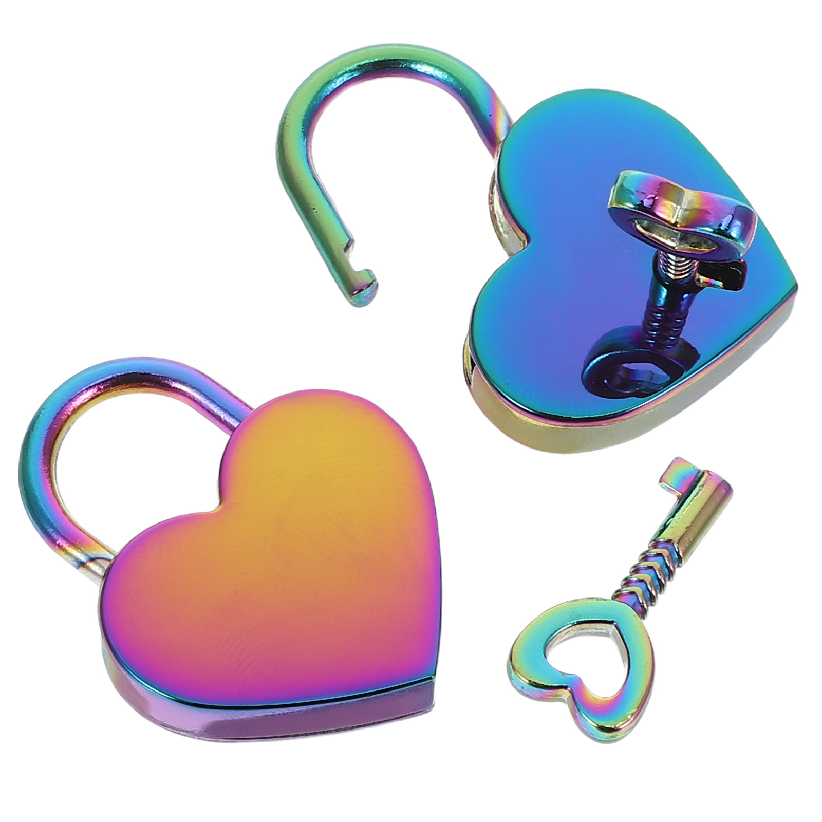 2Set Mini Heart Shaped Padlock - Lockbox Key Secure recension och pris